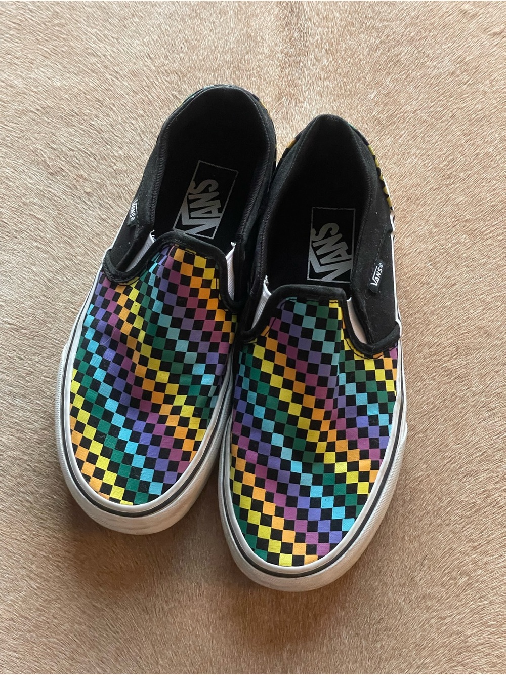 Rainbow Checkered Vans